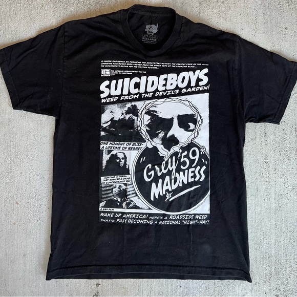 GREY59 MADNESS T-SHIRT - (BLACK) RARE - Picture 2 of 2